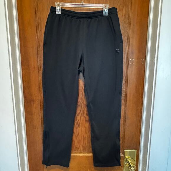 EUC Champion Mens Athletic Track Pants Joggers Black XL Running Workout - Picture 1 of 10
